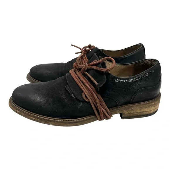 John Fluevog Warde Black Leather Oxford Unisex Handcrafted Shoes Men’s 7 Women 9 - Picture 4 of 16